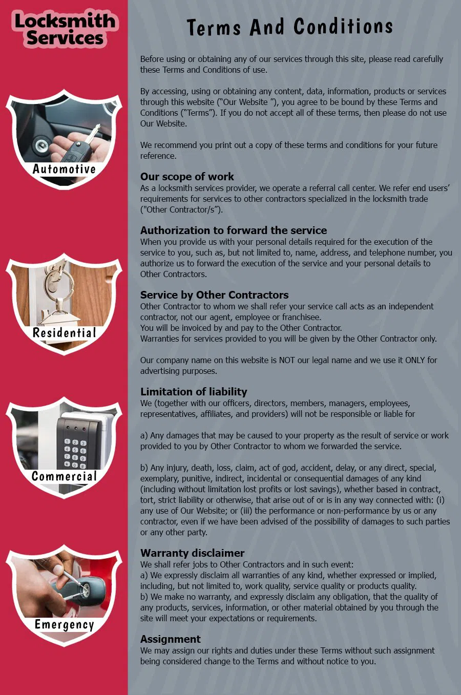 Manhattan Beach Locksmiths Manhattan Beach, CA 310-844-9190 - TermsAndCondition-14